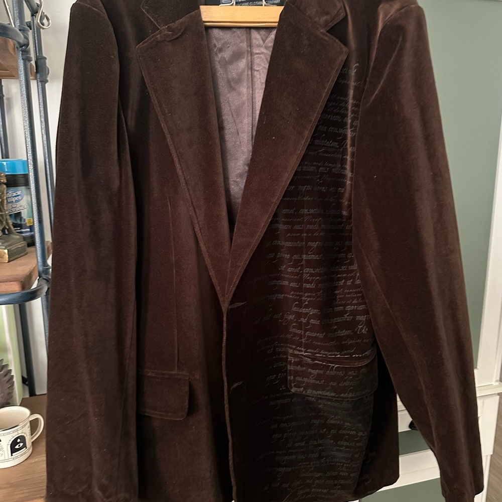 Brown Velvet Blazer